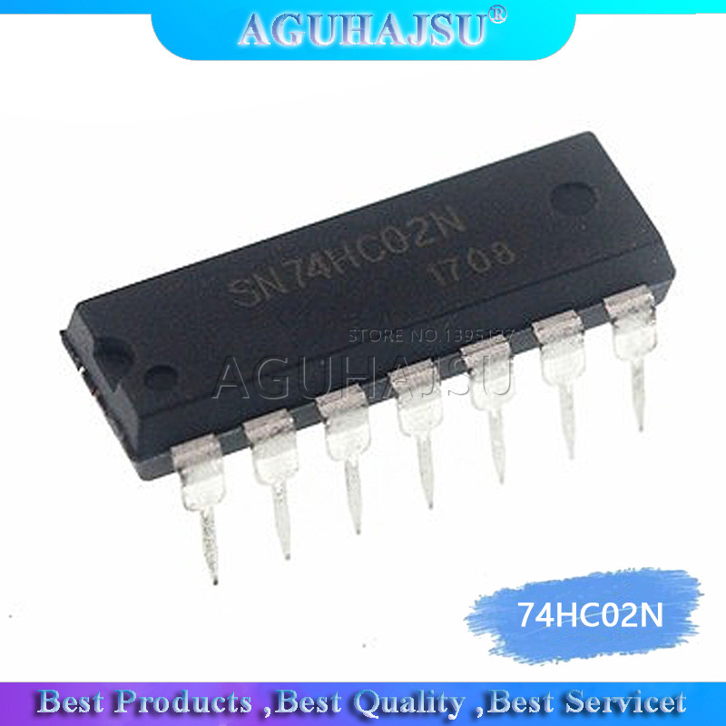 10PCS 74HC02N DIP14 74HC02 DIP SN74HC02N DIP 14 ใหม่และต้นฉบับ IC