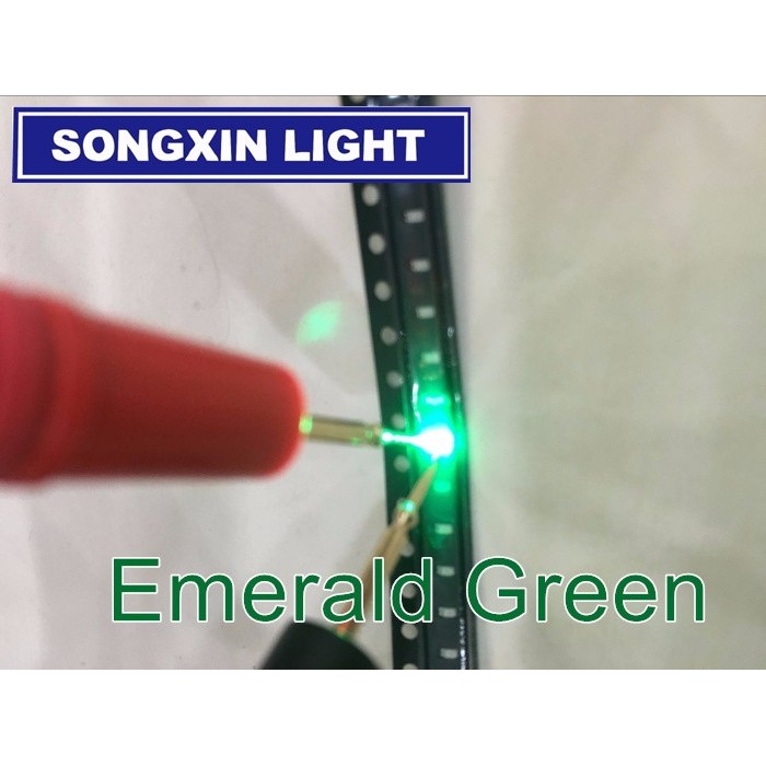 1000pcs SMD 0603 LED ไดโอด Light-diodes สีเขียวมรกต Esmeralda Verde 0603 SMD LED Diodo Bright Chips 