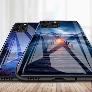 เคสสำหรับ Samsung A52 5G A52s 5G A53 5G A23 A32 M32 A33 A73 A72 5G เคสโทรศัพท์แก้วออกแบบภาพประกอบภูมิทัศน์แบบใหม่