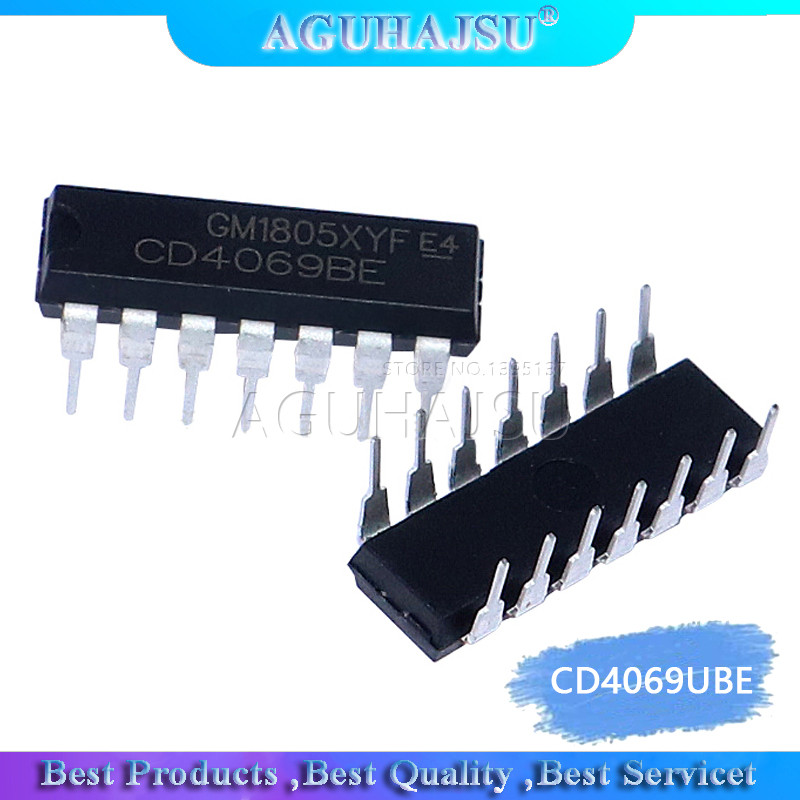 10PCS CD4069UBE DIP14 CD4069U DIP CD4069 DIP 14 CD4069BE ใหม่และต้นฉบับ IC
