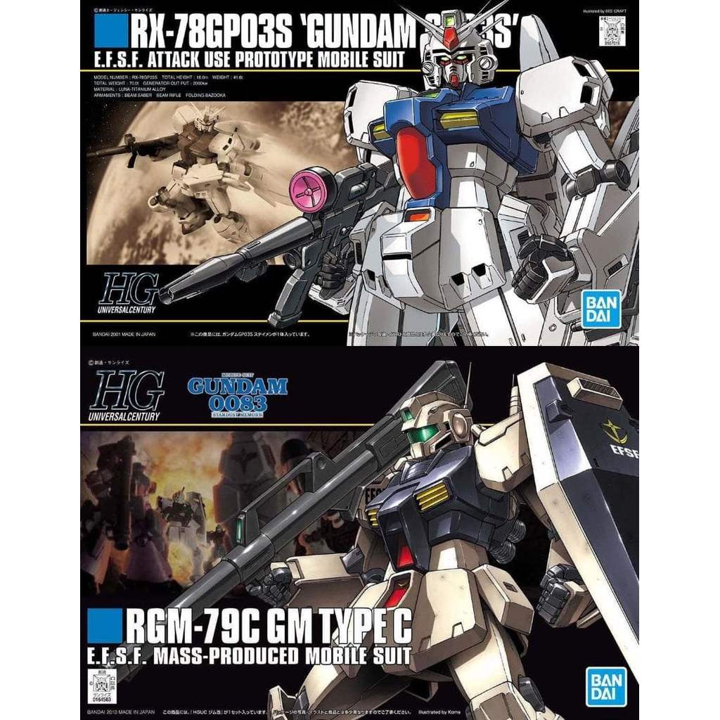 【Direct from Japan】[ชุด 2 ชิ้น] HG Gundam GP03S Stamen/GM Custom [สินค้าใหม่ ยังไม่ได้แกะกล่อง]【Japa