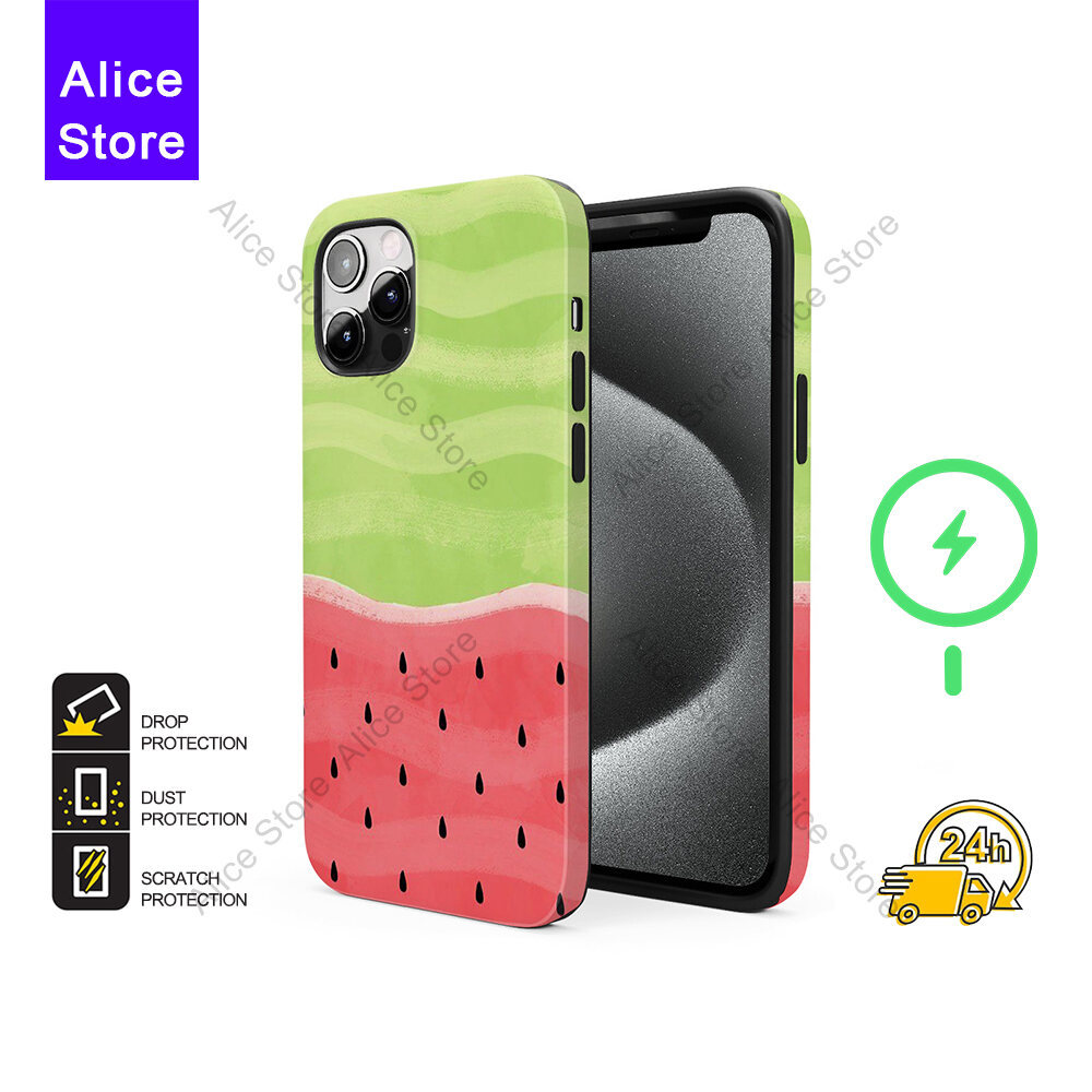 เคสโทรศัพท์แตงโมสําหรับ iPhone 17 Pro Max / iPhone 16 Pro Max / 15 Pro Max / 13 เคสป้องกัน KS6