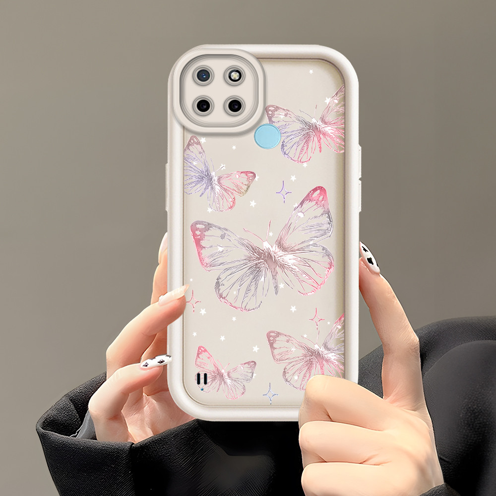 ปลอก Hp สําหรับ Realme C21Y C25Y กรณี Kesing ปกป้องโทรศัพท์ TY DLJ C8-4800 ดอกไม้