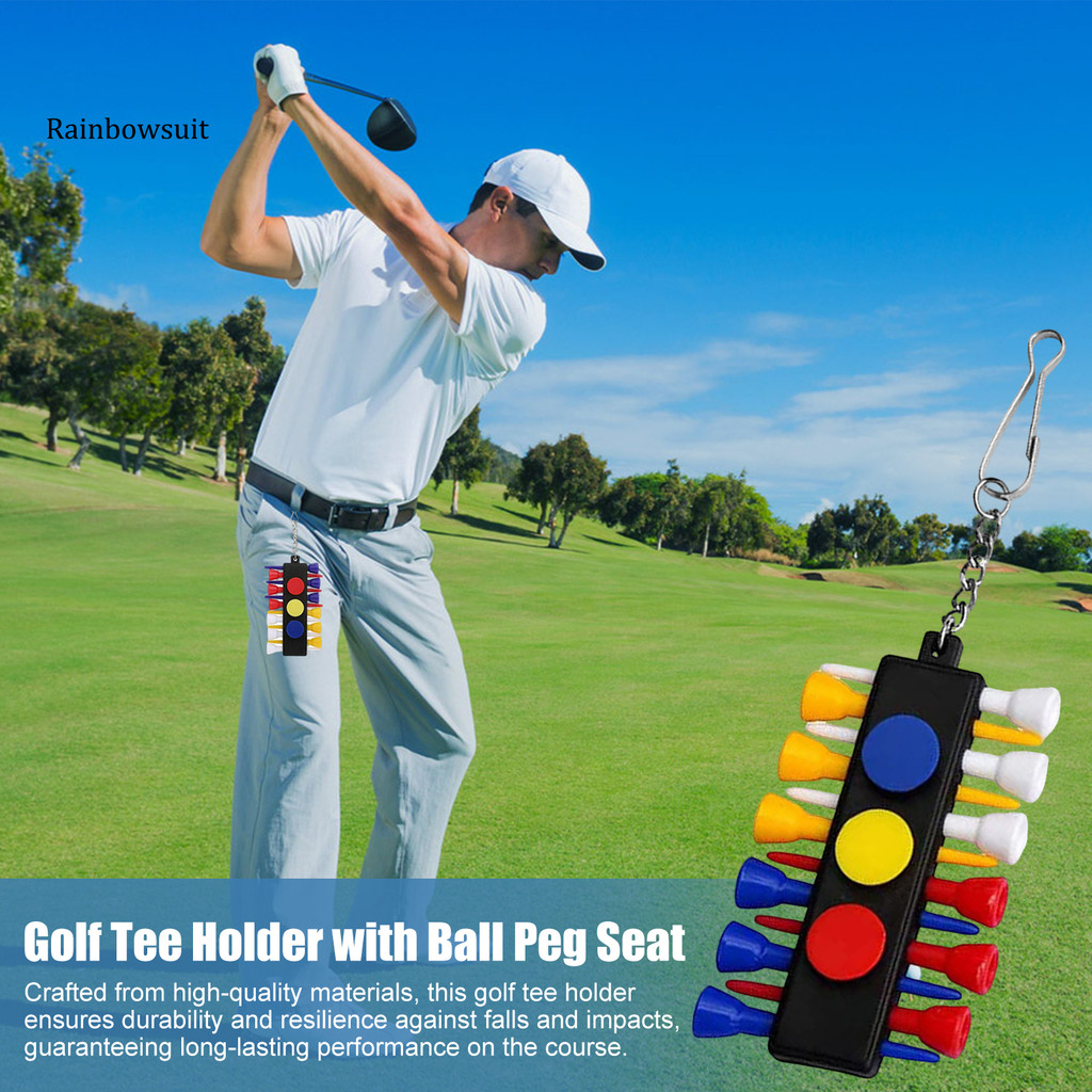 RA- Golf Tee Holder แบบพกพา Golf Tee Storage Holder 12 Golf Tees หลุมถุงกอล์ฟสิ่งที่แนบมา Golf Tees 