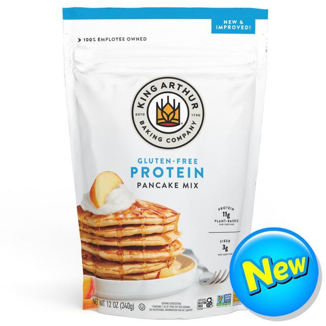 🍀  คิงอาร์เทอร์โปรตีนแพนเค้กมิกซ์แป้งสำหรับทำแพนเค้ก 340กรัม 🌱 King Arthur Protein Pancake Mix 340g.
