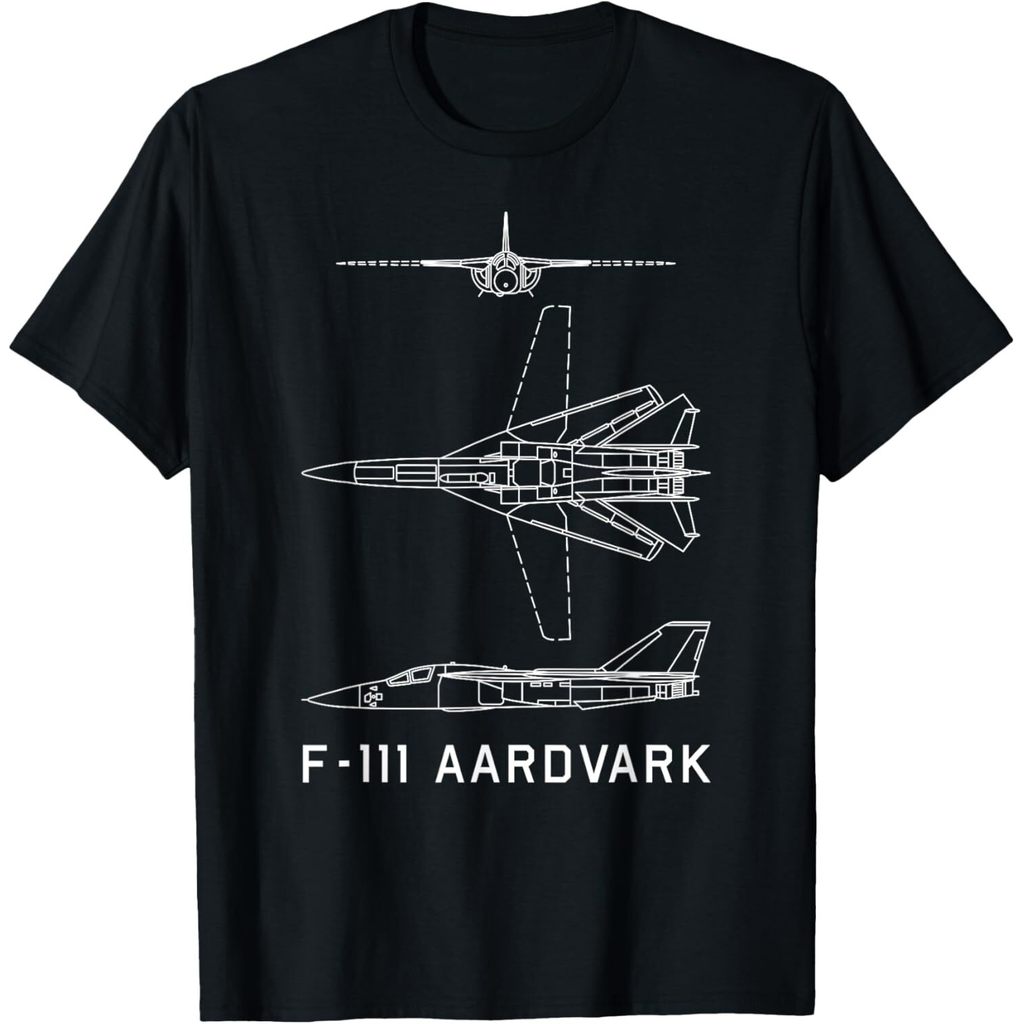 F-111 เสื้อยืด Aardvark Jet Plane Blueprint