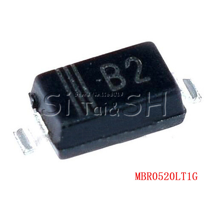 HT-100pcs MBR0520LT1G MBR0520 SOD123 SOD Surface Mount Schottky Rectifier ใหม่เดิม