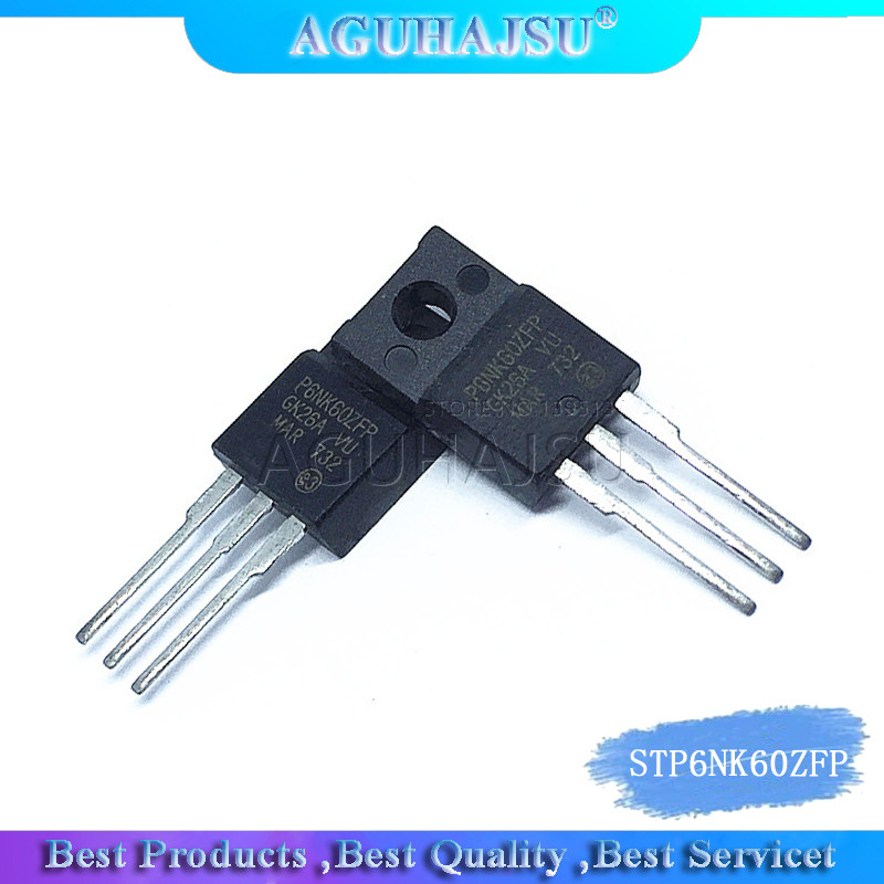 1 ชิ้น STP6NK60ZFP STP6NK60ZF STP6NK60Z STP6NK60 P6NK60ZFP P6NK60 ถึง 220 6A 600V MOSFET