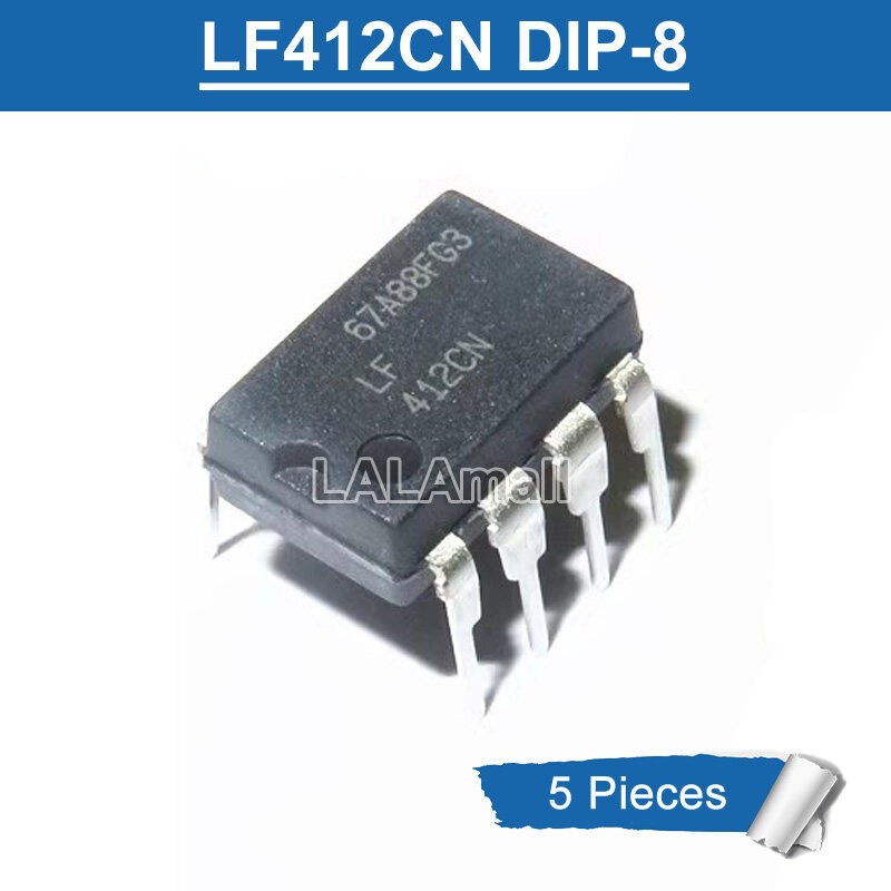 5pcs LF412CN LF412ACN DIP-8 LF 412CN 412ACN DIP8 DIP Dual JFET อินพุตปฏิบัติการเครื่องขยายเสียงชิป I