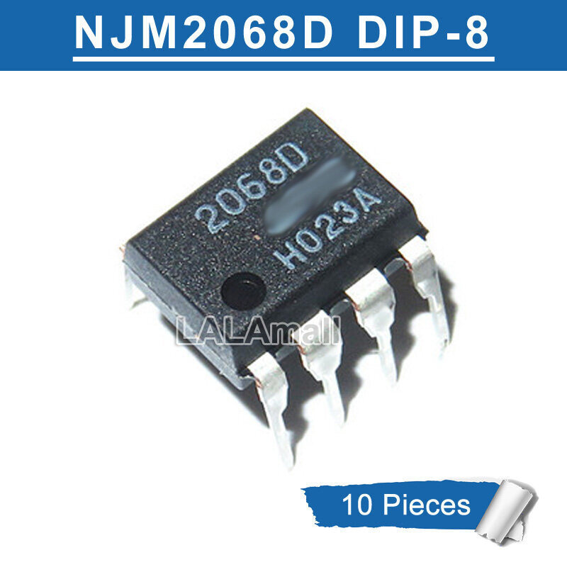 10pcs Original JRC 2068D DIP-8 NJM2068D DIP8 DIP Dual Operational Amplifier IC ชิปใหม่