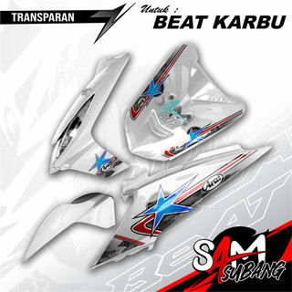 Striping Sticker Motor Honda BEAT KARBU 2012 ARAI BINTANG Transparan