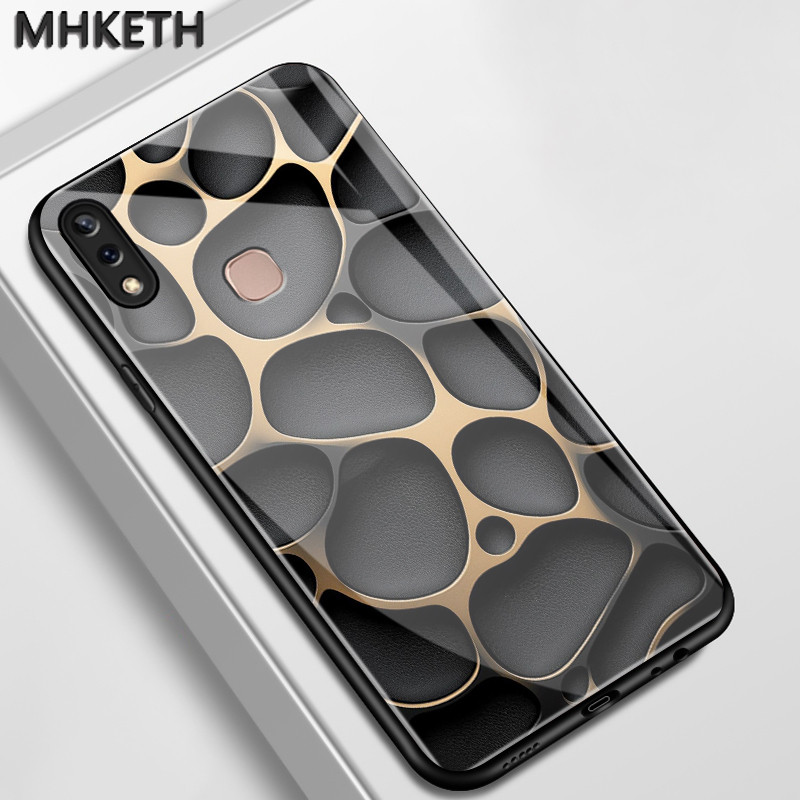 เคสสำหรับ VIVO Y85 Y85A V9 V9 Pro V9 Youth Z1 Z1i Z3x เคสโทรศัพท์แก้วรังผึ้งที่ออกแบบน้อยที่สุด