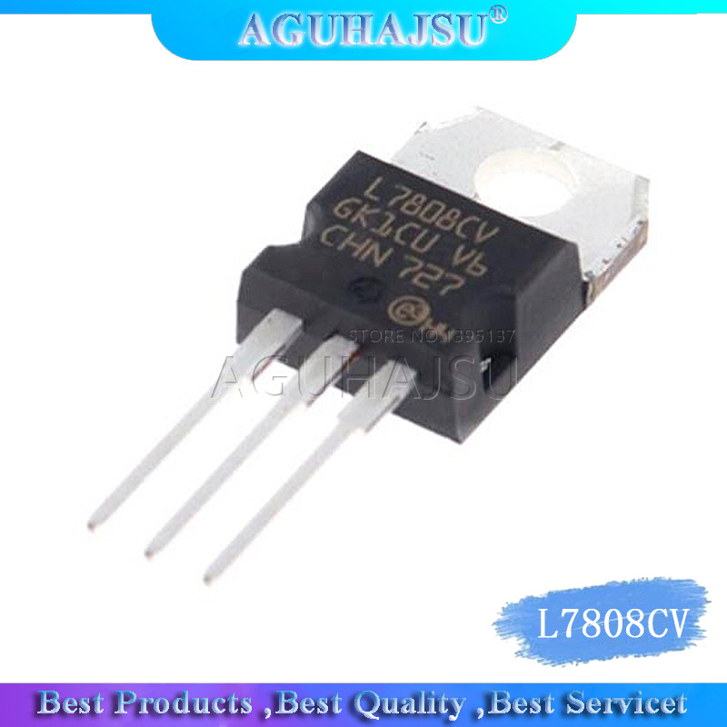 10PCS L7808CV TO220 L7808 ถึง 220 7808 LM7808 MC7808 ใหม่และต้นฉบับ molewei IC