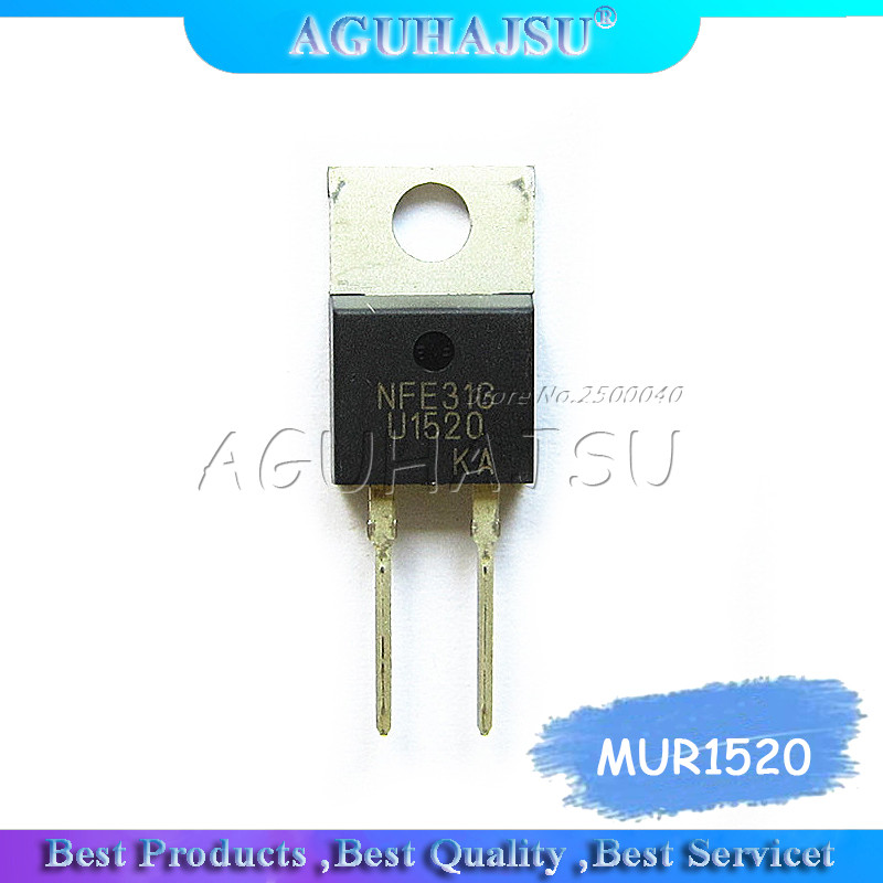 HT-10pcs MUR1520 TO220 2 MUR1520CT ถึง 220 U1520 MUR1520G ถึง 220 2 200V 15A ใหม่เดิม