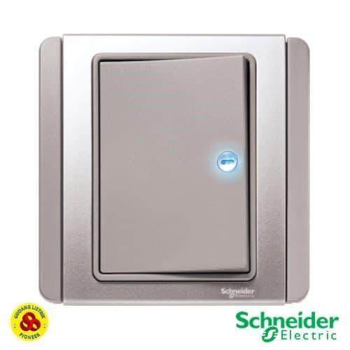 Schneider Hotel Single Switch 1G Neo E3031H2 Gs 1 Gang 2 Way Blue Led