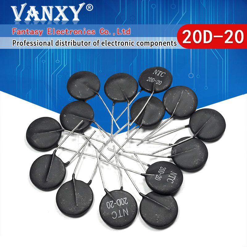 ตัวต้านทานเทอร์มิสเตอร์ NTC 5 ชิ้น NTC 20D 20 ตัวต้านทานความร้อน