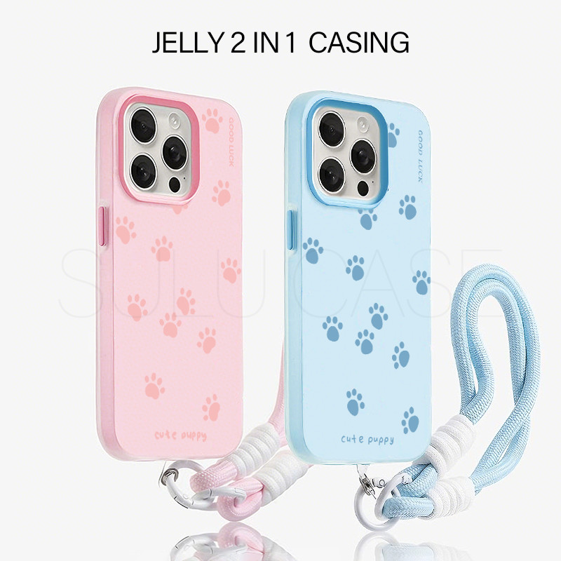 HP ล่าสุดคู่น่ารัก Puppy Jelly สี 2 In 1 กรณี Vivo Y05e Y500 Z11 T5 Z11X Y31d Y11d V70 Fe Y05 Y29 V6