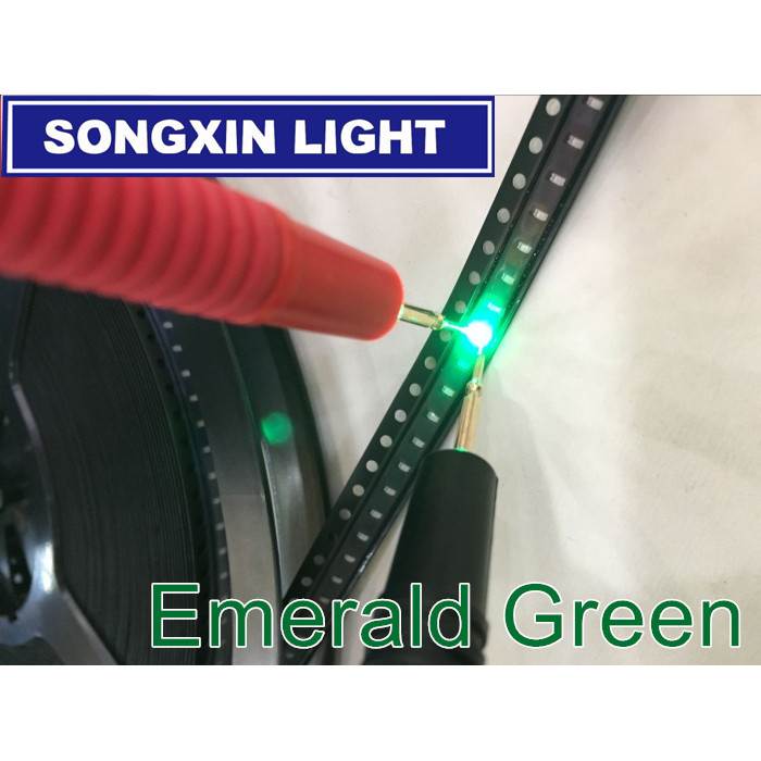 100pcs SMD 0603 LED Diode Light-diodes สีเขียวมรกต Esmeralda Verde 0603 SMD LED Diodo Bright Chips D