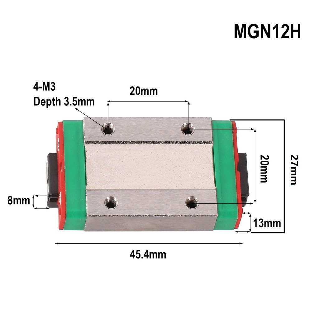 WIK HOT MGN12H Carriage Block Linear Rail Block บล็อกยาวสําหรับ MGN12 Linear Rail Guide