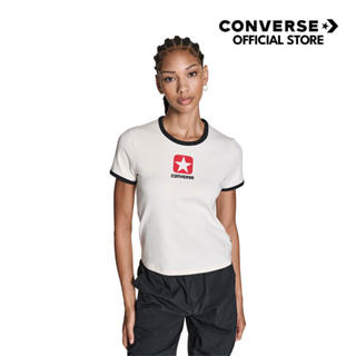 CONVERSE เสื้อ RETRO BOX STAR CROPPED TEE CREAM ผู้หญิง 142T…