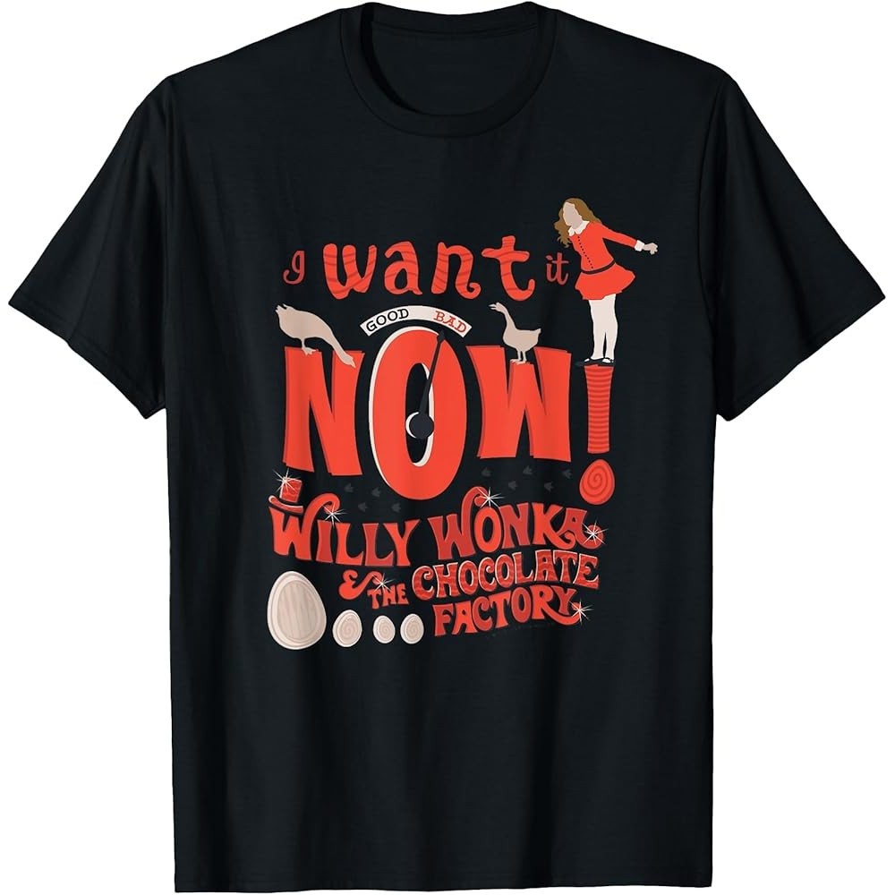 Willy Wonka And The Chocolate Factory I Want It Now เสื้อยืด