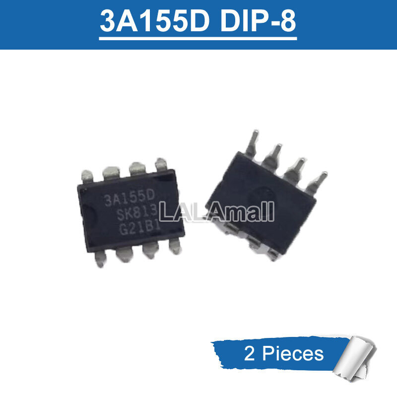 2 ชิ้น 3A155D 3A155 DIP8 STR3A155D STR3A155 DIP-8 PWM Regulator IC