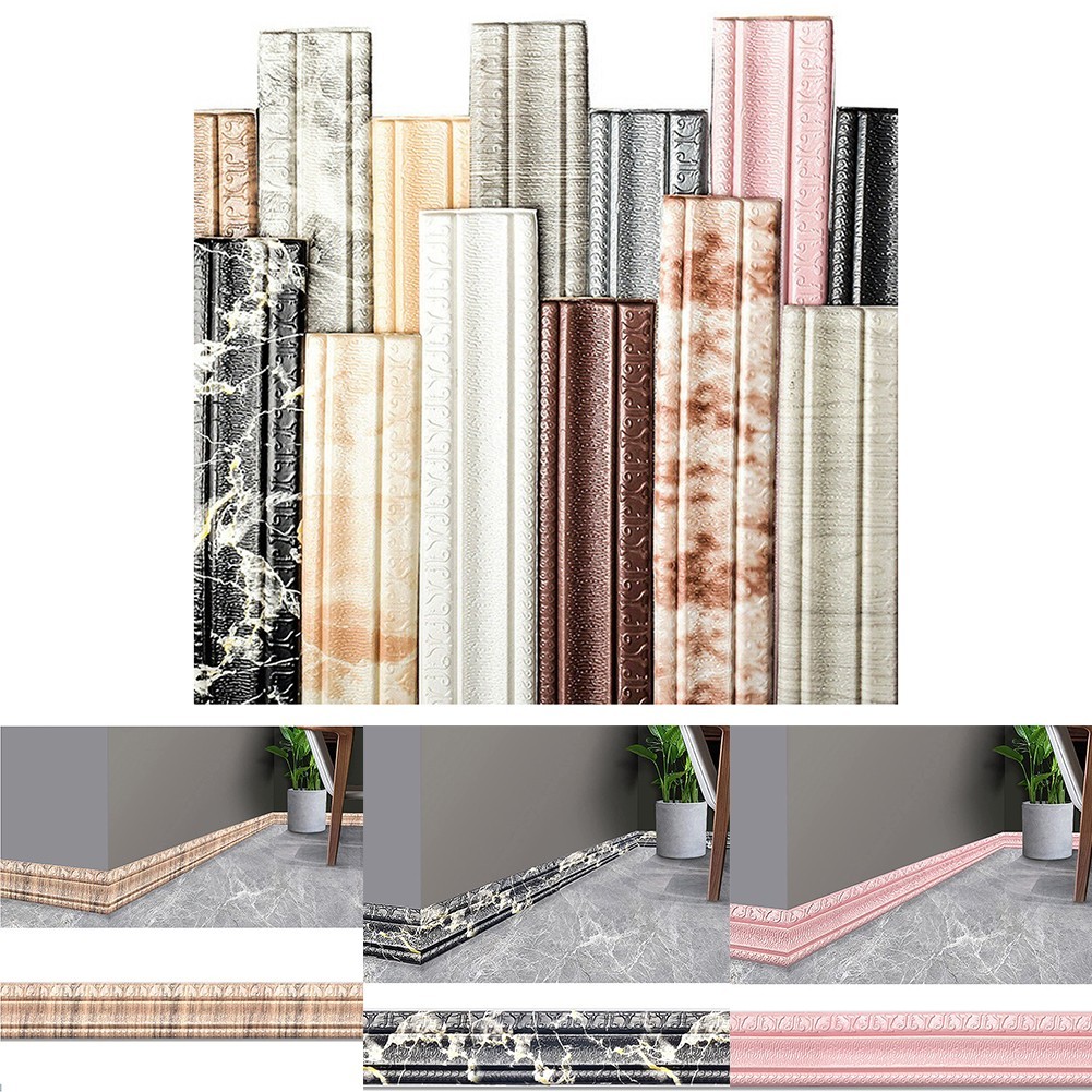 UTIA 8 ซม.230 ซม. Wall Trim Line Skirting Border Decor สติกเกอร์ Wallstick Decor