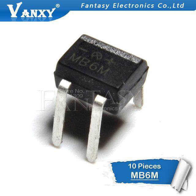 10 ชิ้น MB6M DIP-4 Bridge Rectifiers 600V 0.5A ใหม่เดิม