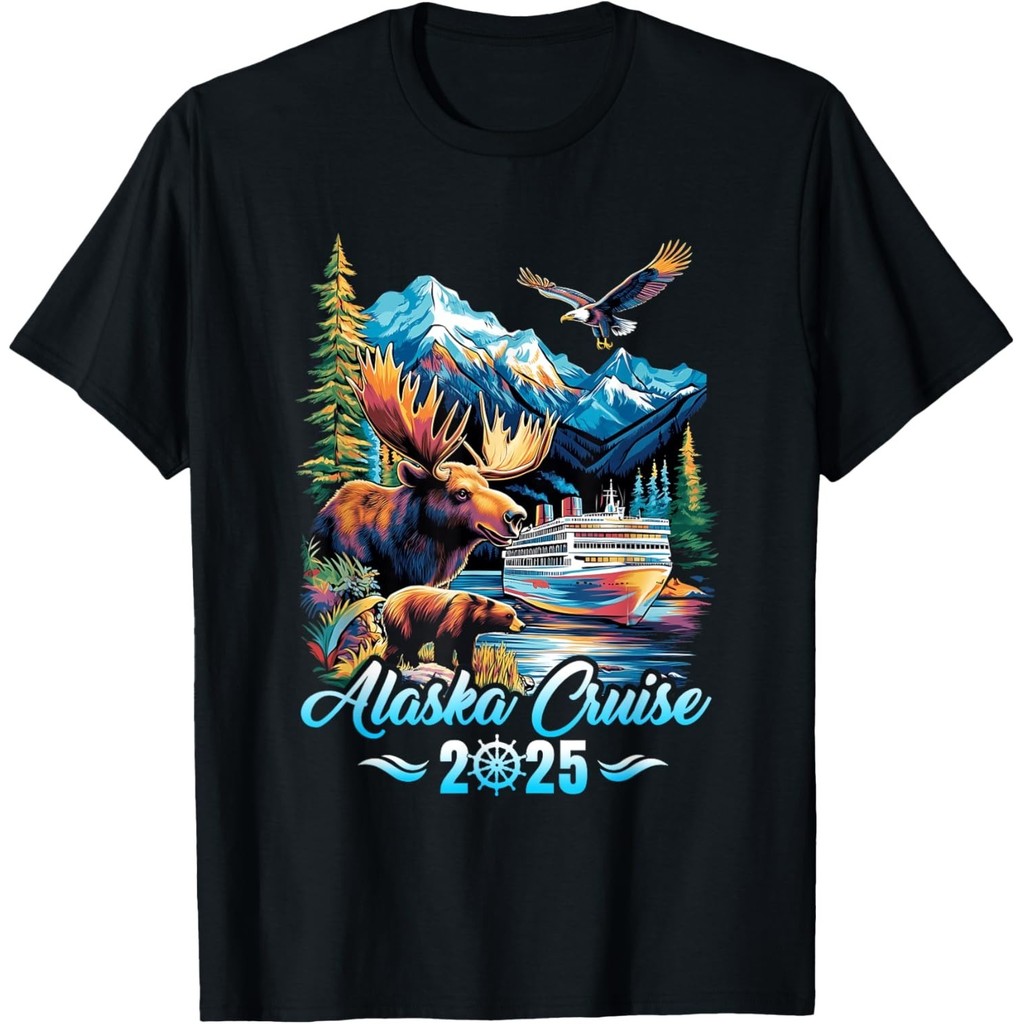 Alaska Cruise 2025 เสื้อยืด Alaska Family Friends Group