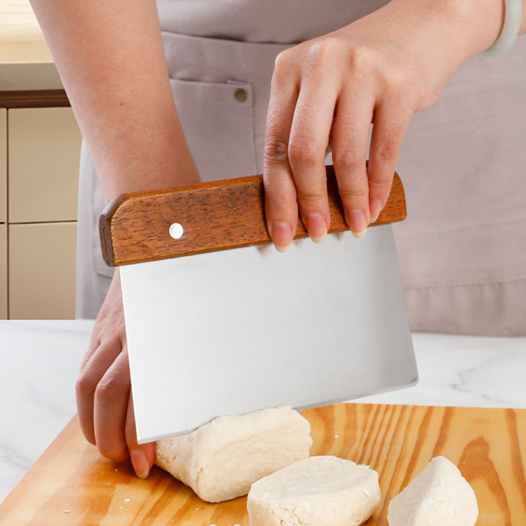 Stg_Dough Scraper Cutter สแตนเลส Pastry Scraper Chopper เครื่องครัวอเนกประสงค์สําหรับขนมปังขนมและพิซ