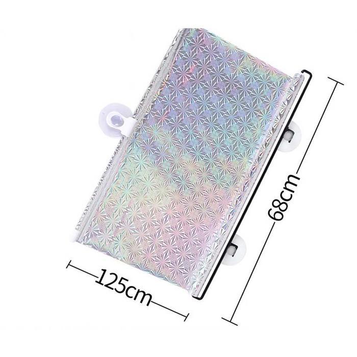 Roller Blind Window Glass Curtain Stick-on Home Office Curtain 68 x 125 Cm