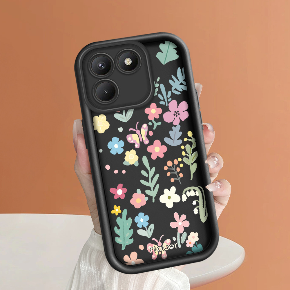 ปลอก Hp สําหรับ Tecno Pova 7 4G เคส Kesing ปกป้องโทรศัพท์ TY DLJ C8-2830 ดอกไม้
