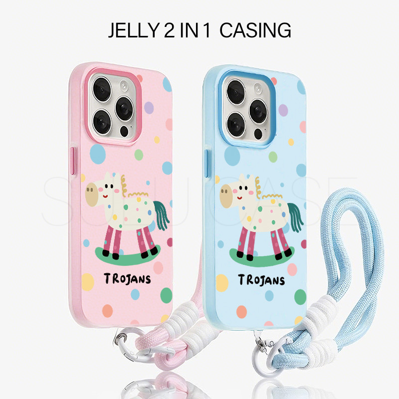 HP Jelly สี 2 In 1 คู่ล่าสุด Trojans เคส Samsung A37 A57 5G A56 A55 5G Galaxy A07 A17 5G A36 A26 A16