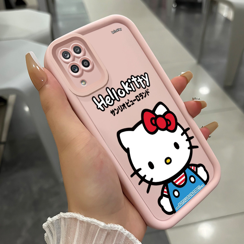 เคสสำหรับ Samsung A12 4G A12 5G F12 M12 เคสโทรศัพท์แมวสามสีซิลิโคนกันกระแทก