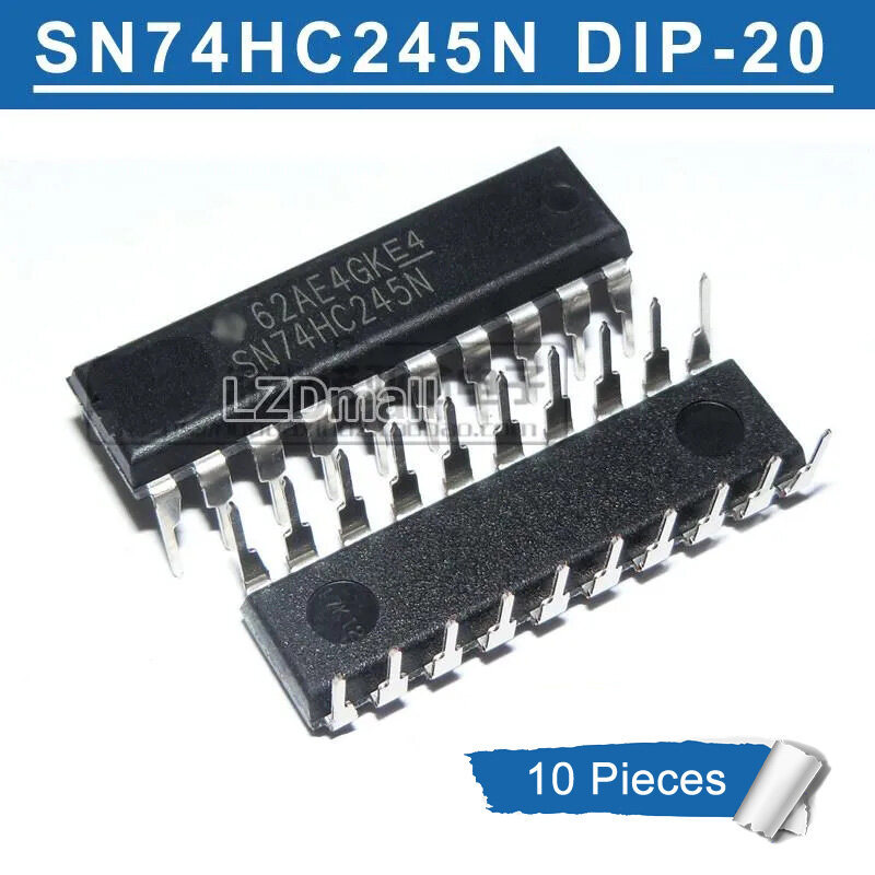 10pcs SN74HC245N DIP-20 SN74HC245 74HC245N DIP20 74HC245 DIP 3-state Octal Bus Transceiver ใหม่ IC