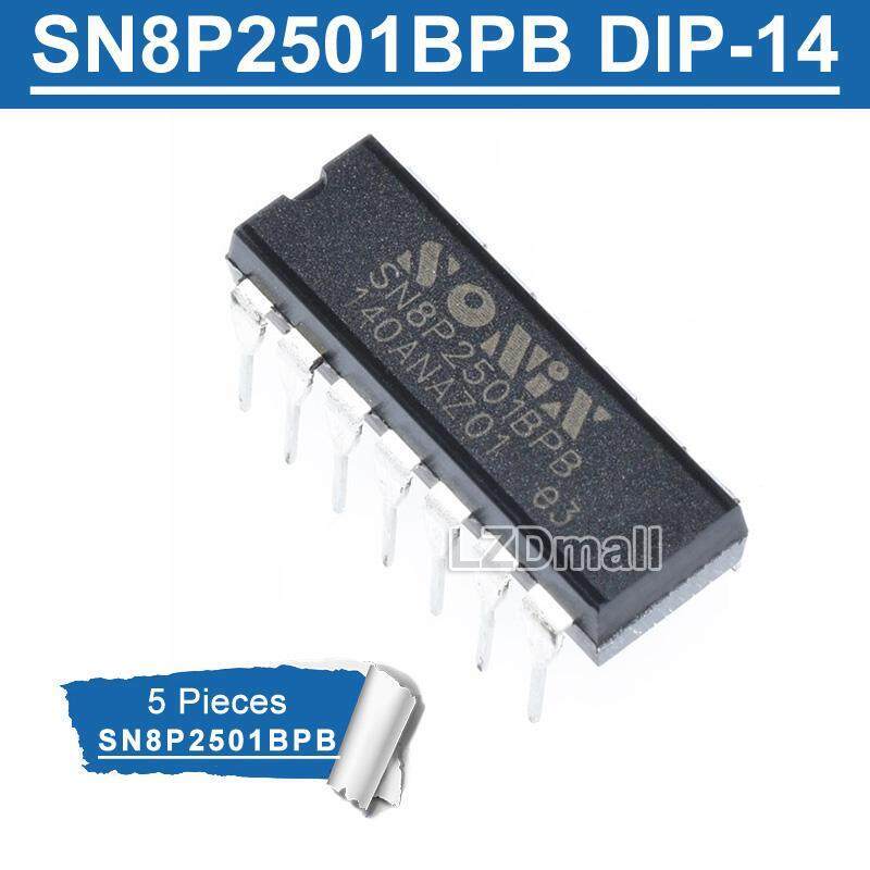 5 ชิ้น SN8P2501BPB DIP-14 SN8P2501 BPB DIP14 SN8P2501B ใหม่ IC เดิม