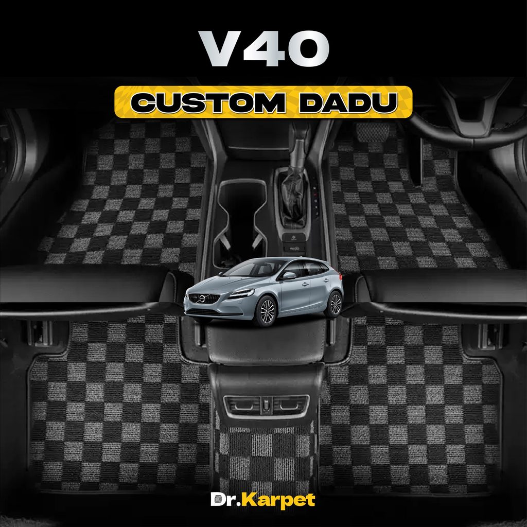 Volvo V40 - Dr Karpet Custom Fit ชุดพรม Dau Kereta กันลื่น 2X Tebal