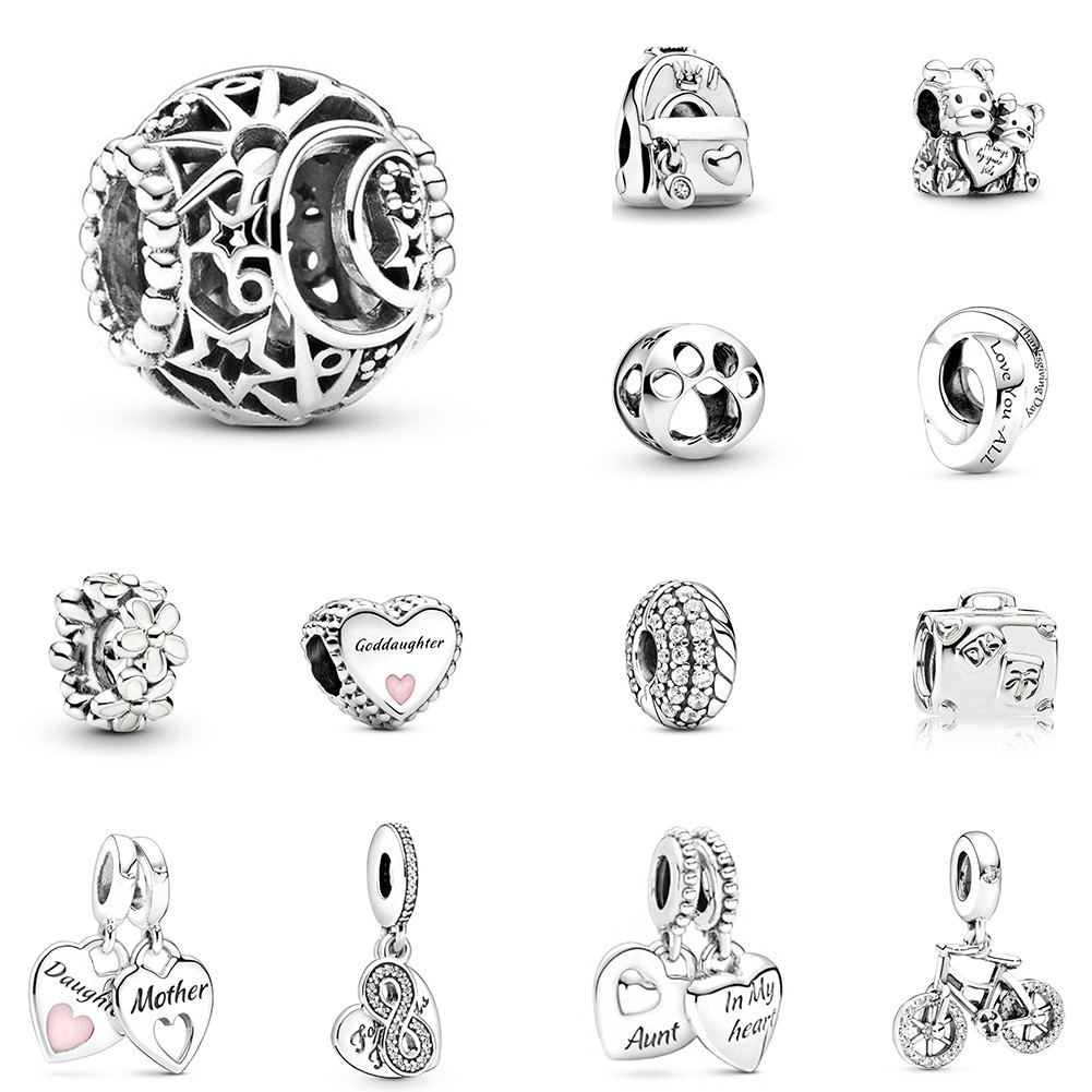 [HMT]สร้อยข้อมือลูกปัดเสน่ห์ป้องกันภูมิแพ้ครบรอบงานแต่งงาน 925 สําหรับเงินสเตอร์ลิง