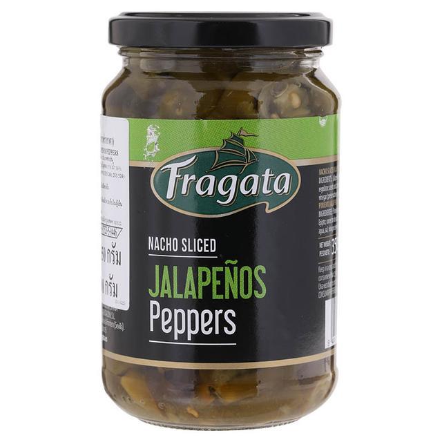 🍀  ฟรากาต้าพริกฆาลาเปญโญดองในน้ำเกลือ 350กรัม 🌱 Fragata Nacho Sliced Jalapenos Peppers 350g. [841013