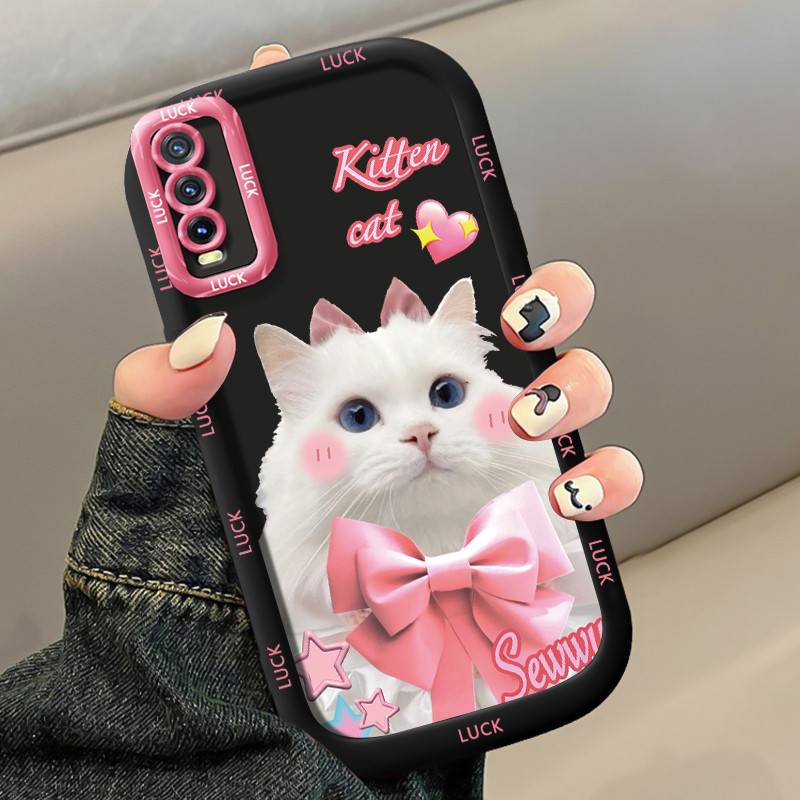 เคสสำหรับ VIVO Y20 Y20i Y20s Y20A Y20G Y12A Y12S Y11s เคสโทรศัพท์แมวน่ารักซิลิโคนกันกระแทก