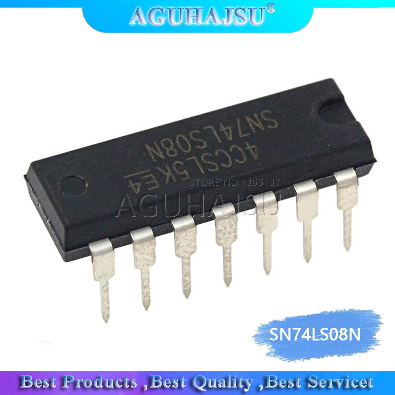 10PCS SN74LS08N DIP14 SN74LS08 DIP 74LS08N 74LS08 SN74LS08 HD74LS08P DIP 14 ใหม่และต้นฉบับ IC