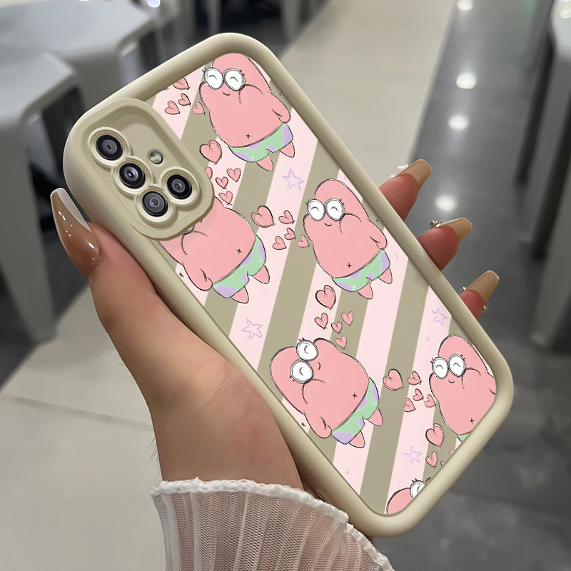 เคสสำหรับ Samsung Galaxy A51 M40s เคสโทรศัพท์ฟองน้ำและปลาดาวสามสีซิลิโคนกันกระแทก