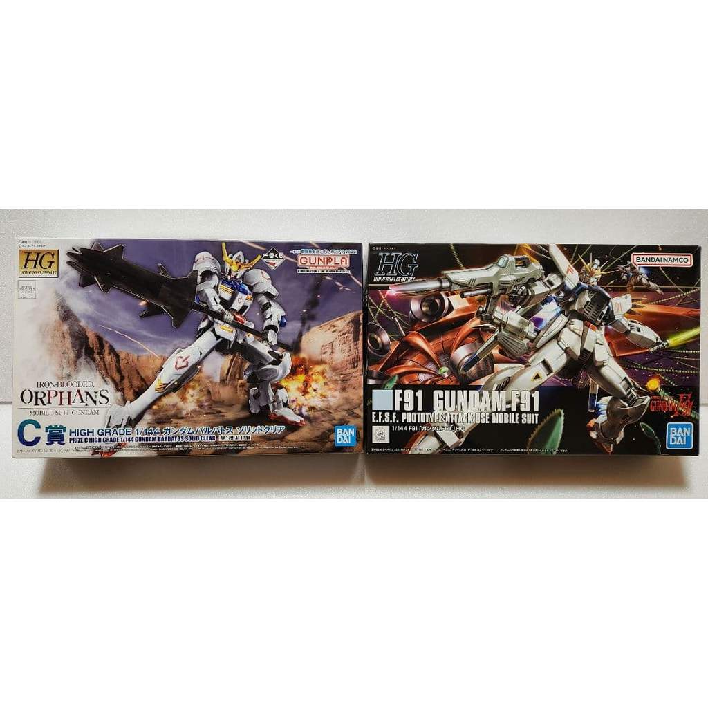 【Direct from Japan】กันพลา HG/Gundam F91 & Gundam Barbatos Solid Clear/Plastic Model【Japan Exclusive】