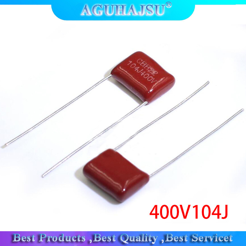 10PCS 400V104J Pitch 10 มม.0.1UF 100NF 400V 104 CBB ตัวเก็บประจุฟิล์มโพรพิลีนใหม่