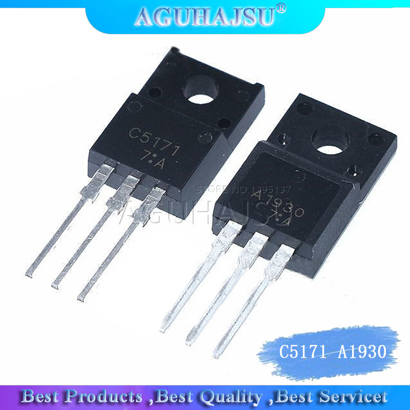 10 ชิ้น ( 5 ชิ้น 2SA1930 + 5 ชิ้น 2SC5171 ) A1930 ถึง 220 C5171 TO220 เดิมและใหม่ molewei