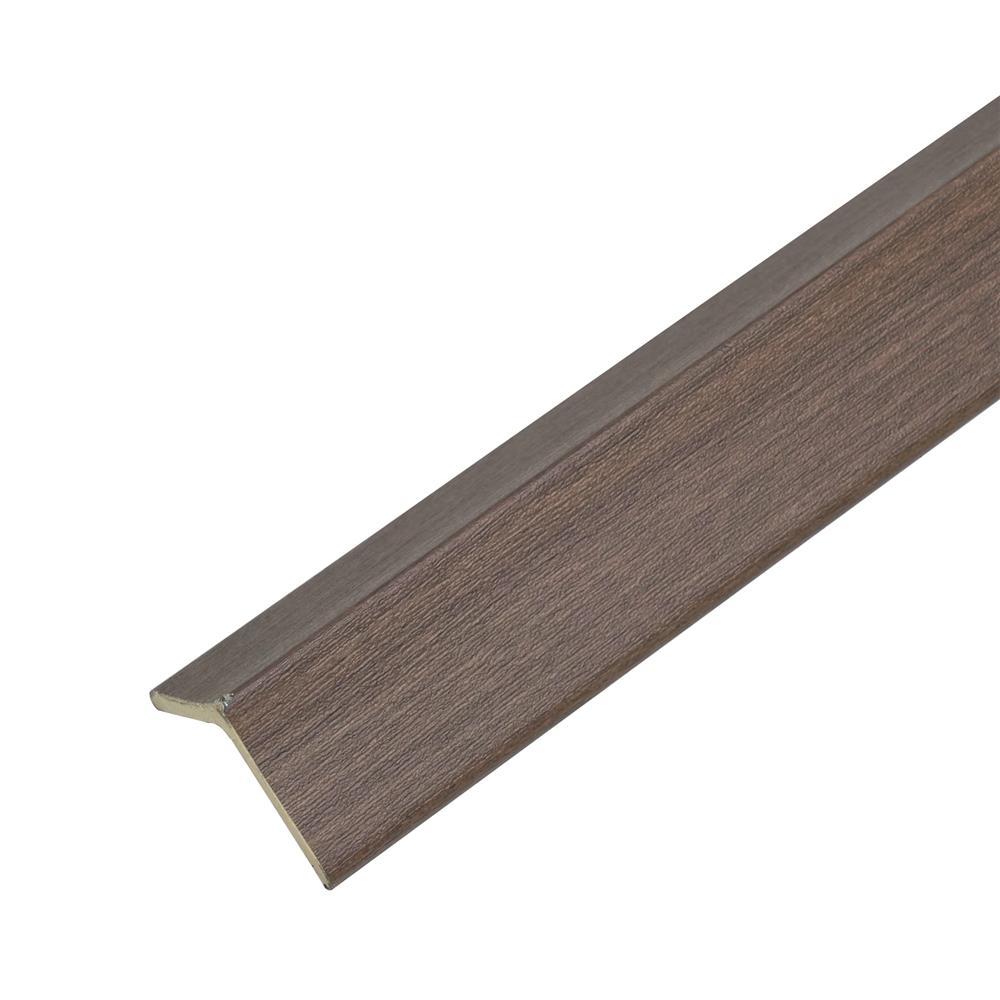 CROBERN ตัวจบผนัง PVC JF194 PVC01 2.5X2.5X240 ซม. สีวอลนัท จัดส่งโดย HomePro