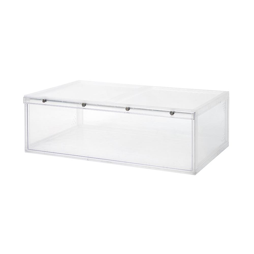 STACKO กล่องรองเท้าหน้ากว้าง D.I.Y MAGNETIC LOCK 56X37X18.30 ซม. สีใส จัดส่งโดย HomePro