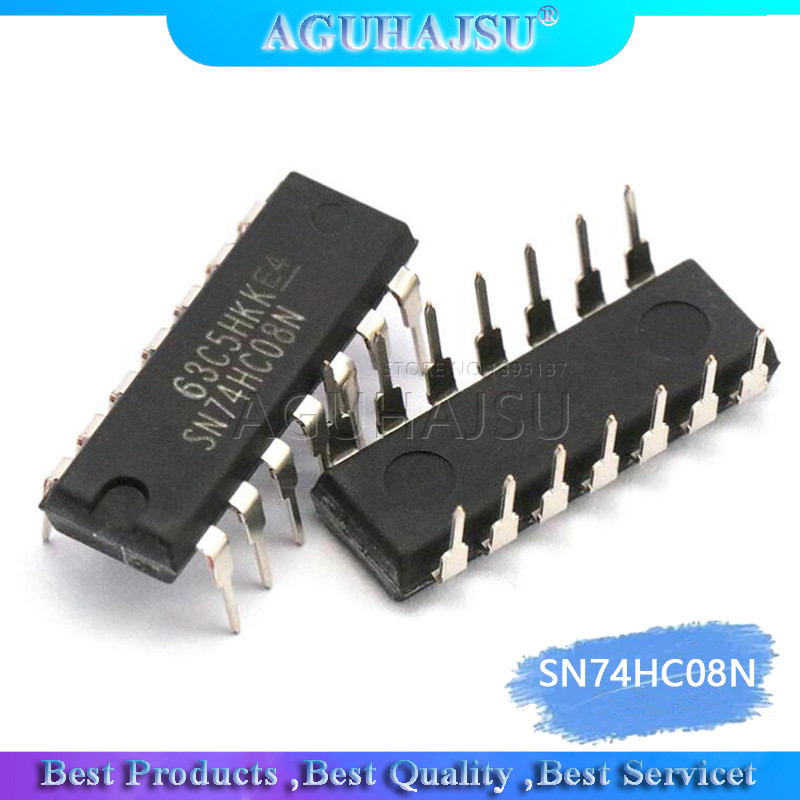 10PCS SN74HC08N DIP14 SN74HC08 DIP 74HC08N 74HC08 DIP 14 ใหม่และต้นฉบับ IC