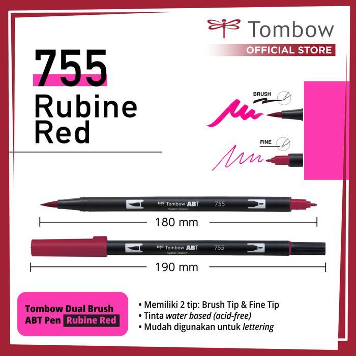 ABT Dual Brush Pen Rubine Red