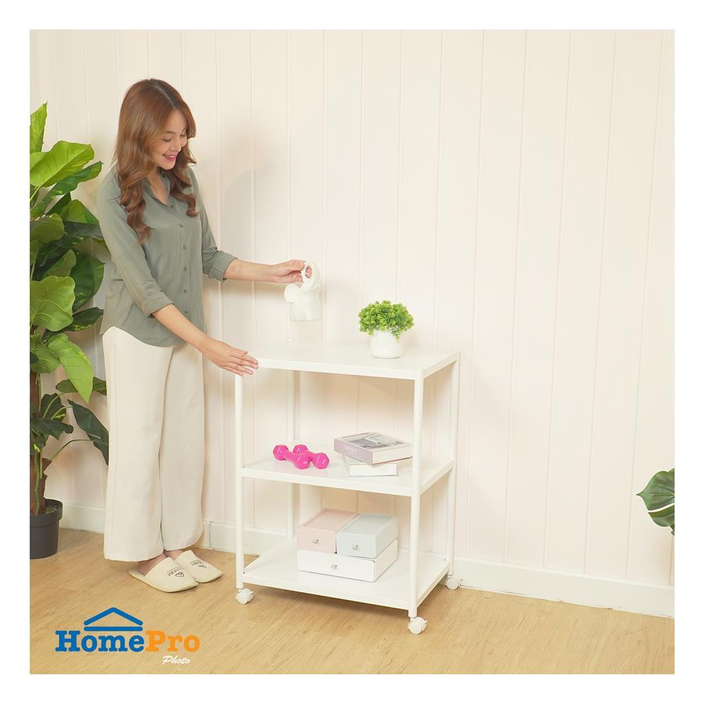 STACKO ชั้นวางของ 3 ชั้น BRISK 60X40X80 ซม. สีขาว จัดส่งโดย HomePro - รูปที่ 3